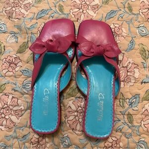 Y2K Vintage Pink Bow Detail Women's Sandals